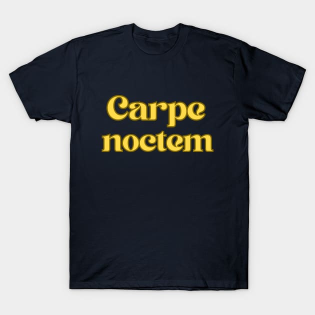 Yellow Carpe noctem T-Shirt by artbleed